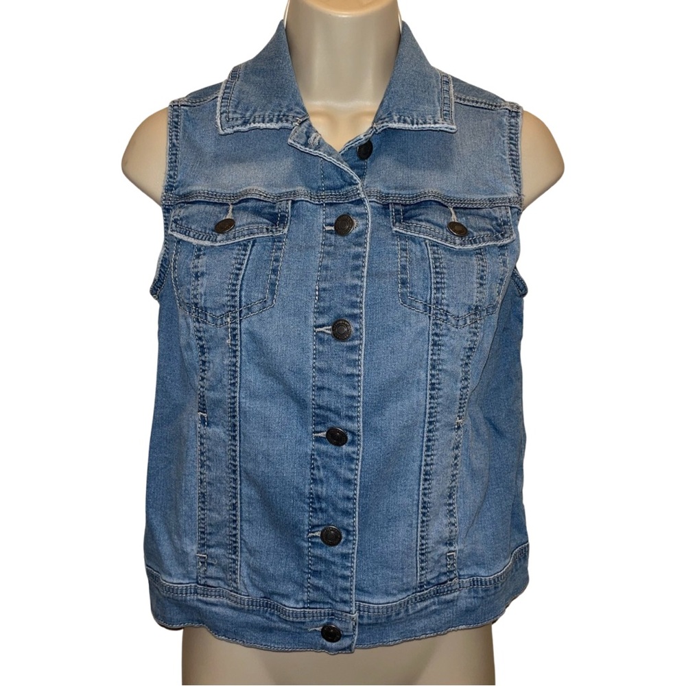 Artisan NY Women’s Denim Buttoned Vest Size Small